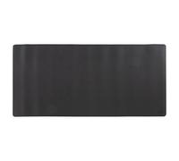 Idena 11381 - Sous-main en cuir PU, 80 x 40 cm, sous-main antidérapant noir-gris, utilisable des deux côtés et lavable