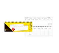 Idena 12059 - Calendrier de bureau 2026 paysage au format 29,8 x 10,5 cm, 2 pages par semaine, calendrier de bureau avec aperçu de l'année et reliure à spirale