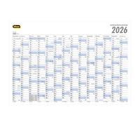 Idena 12074 - Calendrier mural 2026, calendrier annuel pour 14 mois, calendrier par affiche en format paysage 101 x 68 cm grand