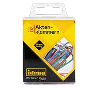 Idena 12079 - Pinces à dossiers 50 mm, enrobées de plastique, 30 pièces