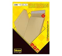 Idena 12154 Lot de 25 enveloppes à soufflet B4 avec patte autocollante de 4 cm Marron