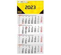 Idena 13936-4 mois Calendrier mural 2023 avec curseur 30 x 61 cm Calendrier de bureau 4 mois