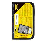 Idena Compas en étui 20066 – 11 pièces avec géodésiques, règle, porte-mine, gomme et taille-crayon