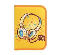 Idena 22079 - Porte-Plume avec Fermeture éclair, Design Sound, Trousse à Crayons remplie avec 28 pièces