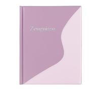 Idena 22086 - Pochette pour bulletins scolaires avec 12 pochettes transparentes, pochette pour documents A4, album à rabats violet pastel, pochette pour bulletins scolaires, documents et bien