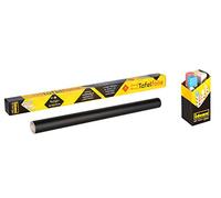 Idena 260025 - Feuille de tableau noir auto-adhésive, comprenant 4 craies, environ 45 x 200 cm de large, surface en noir, pour la création artistique