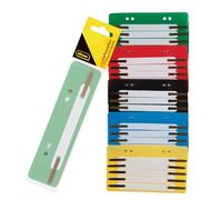 Idena 300391 - Bande d'agrafes en plastique, 5 couleurs assorties, 25 pièces