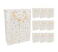 Idena 30356-10 - Pochettes cadeaux étoiles, 10 pièces, 25 x 34,5 x 8,5 cm, pochettes en papier, sacs cadeaux, sacs de Noël
