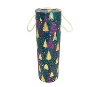 Idena 30370 - Boîte à bouteilles Sapins, cylindrique, Boîte cadeau, Boîte cadeau, Emballage cadeau Noël