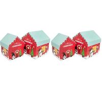 Idena 30483 - Boîte cadeau avec couvercle, 2 pièces de tailles différentes, Petite maison de Noël comme boîte (Lot de 2)