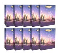 Idena 30492-10 - Sacs cadeaux Joyeux Noël, 10 pièces, Sacs cadeaux de taille 25 x 34 x 9 cm, Sacs en papier pour Noël