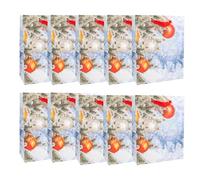 Idena 30499-10 - Pochettes cadeaux Noël blanc, 10 pièces, pochettes cadeaux de taille 18 x 23 x 8 cm, pochettes en papier pour Noël