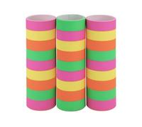 Idena 30559-banderoles Fluo, 3 Rouleaux de 9 banderoles chacun, en Papier certifié FSC, comme décoration de fête ou pour Un Anniversaire, 30559, 3 Rollen