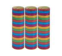 Idena 30560 - banderoles métalliques, 3 Rouleaux de 18 banderoles chacun, en Papier certifié FSC, comme décoration de fête ou pour Un Anniversaire, Métal