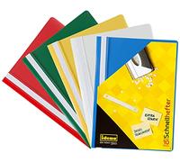 Idena 307007 - Classeur rapide pour DIN A4, en plastique, 10 pièces, 5 couleurs, 2 x bleu/blanc/jaune/vert/rouge