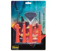 Idena 31284 - Kit de sculpture de citrouille pour enfants, comprenant une pelle, 2 scies, un couteau à molette et un grattoir, parfait pour creuser et créer des citrouilles d'Halloween