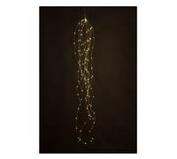 Idena 31352 - Guirlande lumineuse LED Cascade avec 125 LED en blanc chaud, avec minuterie de 6 heures, fonctionnant sur piles, pour les fêtes, Noël, décoration, mariage, comme lumière d'ambiance