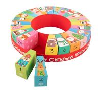 Idena 31492 - Calendrier de l'Avent à remplir, 24 boîtes-Cadeaux numérotées avec Motifs de Noël, Calendrier de Noël Rond d'environ 31,5 x 6,5 cm