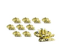 Idena 31893 - Bougeoirs pour Sapin de Noël, 10 pièces dorées, bougeoirs Vintage en métal, avec Clip pour Branches jusqu'à 1,5 cm d'épaisseur