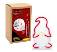 Idena 31895 - Figurine LED néon Père Noël, env. 21 x 8 x 34,5 cm, enseigne néon avec 170 LED SMD, décoration de Noël pour l'intérieur, avec bloc d'alimentation et câble d'alimentation de 3 m