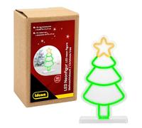Idena 31896 - Figurine LED néon sapin de Noël, env. 18 x 8 x 37 cm, enseigne néon avec 151 LED SMD, décoration de Noël pour l'intérieur, avec bloc d'alimentation et câble d'alimentation de 3 m
