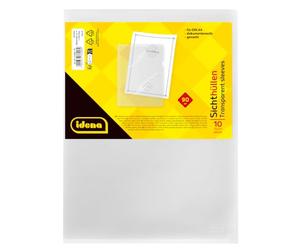 Idena 376006 - Pochette transparente DIN A4, grainée, indélébile, épaisseur de film 90µ, 10 pièces