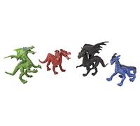 Idena 40090 - Jeu de figurines avec 4 dragons, en plastique, d'une hauteur d'environ 16 cm chacun, amusant pour la baignoire, le bac à sable, dans la chambre d'enfant et la chambre de bébé.