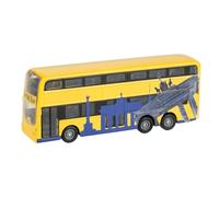Idena 40107 - Modèle Bus de Berlin à Double étage, avec Moteur à Friction, Environ 18,5 x 13,5 x 4,5 cm, Jaune, comme Jouet, Souvenir typique ou Objet de Collection Populaire
