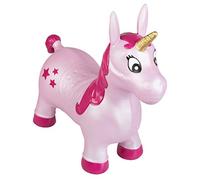 Idena- Cheval Sauteur Licorne Rose Avec Étoiles Pompe Air Charge Maximale De 50 Kg Parfait Pour L Intérieur Et L Extérieur Dans Le Parc Ou La Cr Che Environ 59 X 23 X 53 Cm 40133