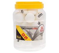 Idena 40169 - Lot de 36 balles de Tennis de Table Blanches - Diamètre : Environ 4 cm - Conforme aux directives de la compétition ITTF - Qualité 1 étoile - pour Le Club, Les Loisirs et Les Sportifs