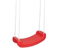 Idena 40195 Balançoire en Plastique Rouge pour Enfants à partir de 3 Ans, avec Cordes de Maintien réglables et Anneaux en Acier, capacité de Charge jusqu'à 50 kg, pour Un Plaisir de Balancement sans