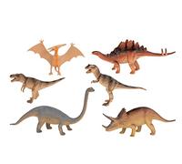 Idena 40221 - Set de 6 Dinosaures d'environ 15 cm, Jouets pour Enfants à partir de 3 Ans pour Le Plaisir de Jouer dans la Baignoire, Le bac à Sable et la Chambre d'enfant