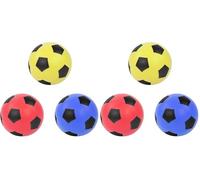 Idena 40226 - Softball en Bleu, Jaune & Rouge (Choix Non Possible), Balle en Mousse d'env. 12 cm pour Un Plaisir de Jeu varié (Lot de 2)