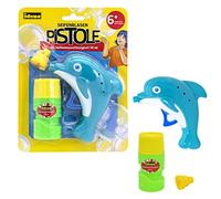 Idena 40229 - Pistolet à Bulles de Savon en Design Dauphin avec 58 ML de Liquide à Bulles, pour Enfants à partir de 6 Ans