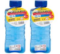 Idena 40230 - Bouteille de Recharge pour Bulles de Savon, 500 ML de Liquide pour Bulles de Savon, pour Enfants à partir de 4 Ans, Green, Pink, Blue (Lot de 2)