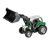 Idena 40292 Tracteur en Plastique avec Moteur à Friction, attelage de remorque et Chargement Avant Amovible, env. 14 x 9,3 x 7 cm