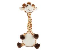 Idena 40362-Bavard Girafe, env. 32 cm, Peluche Qui répète Tout d'une Voix Amusante en bougeant Le Cou, Fonctionne à Piles, 40362, Yellow-Brown