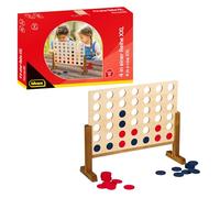 Idena 40378 - Jeu en Bois 4 en Une Ligne XXL, 21 pions Bleus et 21 pions Rouges, Dimensions 45 x 56 x 17 cm, pour Adultes et Enfants à partir de 6 Ans, pour l'intérieur et l'extérieur, FSC 100%.