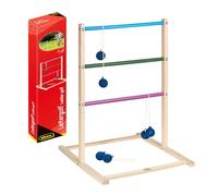 Idena 40380 - Jeu de Lancer Leitergolf Outdoor en Bois, avec 3 Paires de balles de Golf, Dimensions 75 x 52 x 55 cm, pour Enfants à partir de 6 Ans, Convient pour l'intérieur et l'extérieur, FSC 100