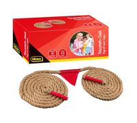 Idena 40382 - Jeu de Corde tir à la Corde Outdoor, Longueur 6 m, diamètre 20 mm, Drapeau Amovible, extrémités renforcées, Jeux de Jardin pour Adultes et Enfants à partir de 5 Ans