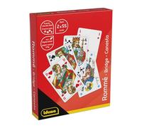 Idena 40384 - Cartes à Jouer pour Rami, Canasta et Bridge, 2 x 55 Cartes avec Feuille française, Jeu de Cartes pour 2-6 Joueurs à partir de 6 Ans