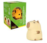 Idena 40386 - LED Veilleuse Capybara, lampe en silicone avec changement de couleur et variateur, env. 11 cm, rechargeable, câble de charge USB inclus