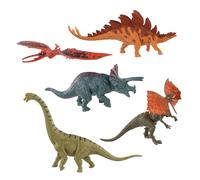 Idena 40387 - Set de Figurines, 5 Dinosaures en Plastique d'env. 15 cm chacun, Figurines d'animaux pour Enfants à partir de 3 Ans