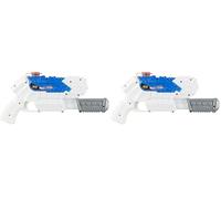 Idena 40426 - Idena Micro-Splash Water Blaster, Pistolet à Eau pour Enfants, avec Fonction Pompe, Hauteur 28 cm Environ, Blanc, idéal pour Les Vacances, à la Plage ou à la Piscine (Lot de 2)