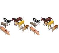 Idena 4329902 - Jeu de Figurines avec 6 Animaux de la Ferme, en Plastique, d'une Hauteur d'environ 15 cm chacune, Amusant pour la Baignoire, Le bac à Sable, la Chambre d'enfant et la Chambre de bébé.