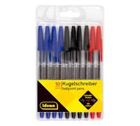 Idena 500234 - Stylo à bille, 10 pièces, couleurs d'écriture assorties