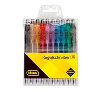 Idena 500275 - Stylo à bille, 10 pièces, écriture bleue