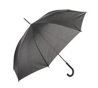 Idena 50108 - Parapluie canne en noir avec diamètre 100 cm, parapluie à ouverture automatique et poignée Soft-Touch, longueur env. 88 cm