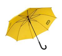 Idena 50113 - Parapluie jaune d'un diamètre de 100 cm, ouverture automatique avec poignée Soft-Touch, longueur env. 88 cm