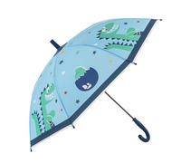 Idena 50115 - Parapluie pour enfants en plastique avec motif dino, parapluie à ouverture manuelle, diamètre 83 cm et longueur env. 66 cm